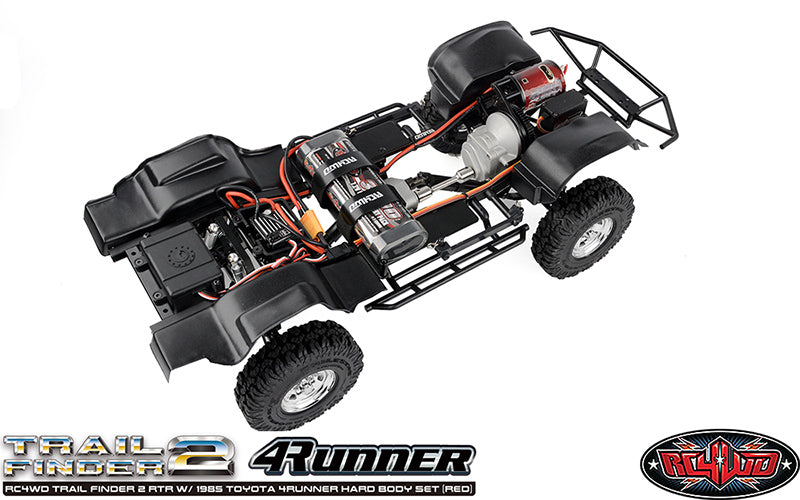 RC4WD Trail Finder 2 1985 Toyota 4Runner Red 22RE engine bay