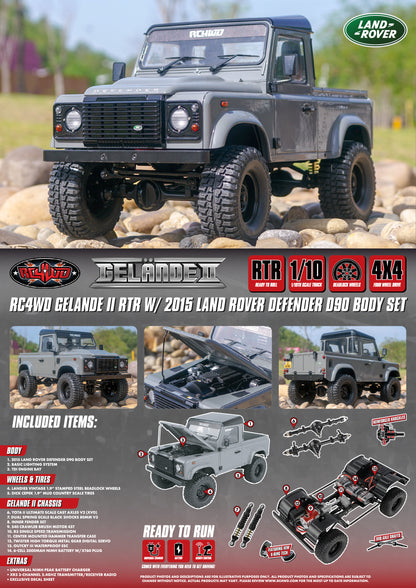 RC4WD Gelande II Defender D90 Grey product overview