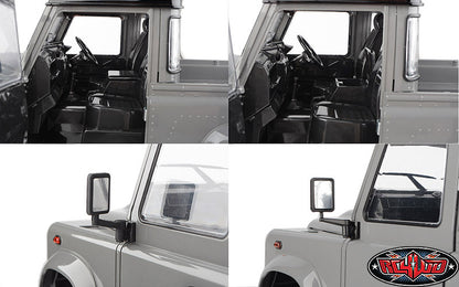 RC4WD Defender D90 Grey detailed dashboard and interior