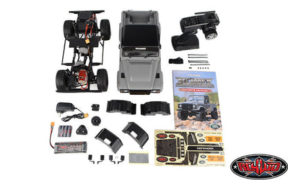 RC4WD Defender D90 Grey front exterior view