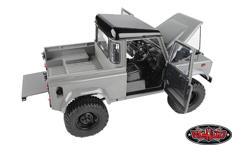 RC4WD Defender D90 Grey detailed body view