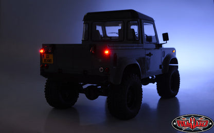 RC4WD Defender D90 Grey rear three-quarter view