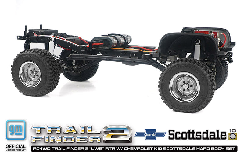 RC4WD Trail Finder 2 K10 Scottsdale Black LWB chassis side view