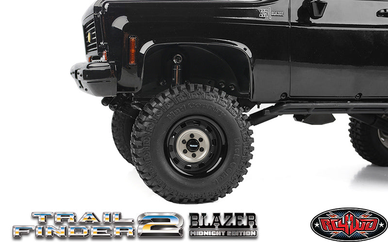 RC4WD Trail Finder 2 Blazer Midnight Edition wheel and body detail