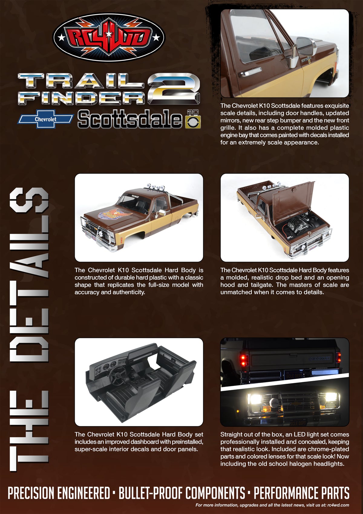 RC4WD K10 Scottsdale Scale Dept Edition body and lighting details