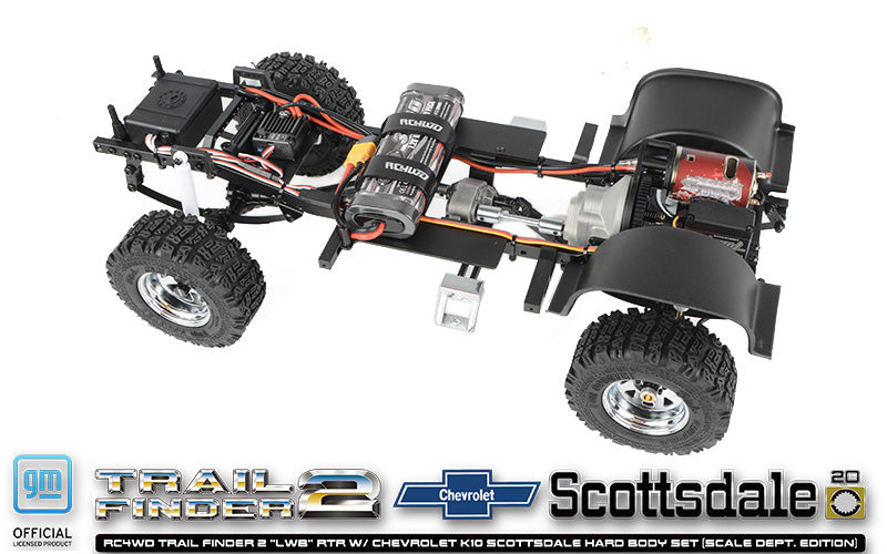 RC4WD Trail Finder 2 K10 Scottsdale Scale Dept Edition electronics and drivetrain