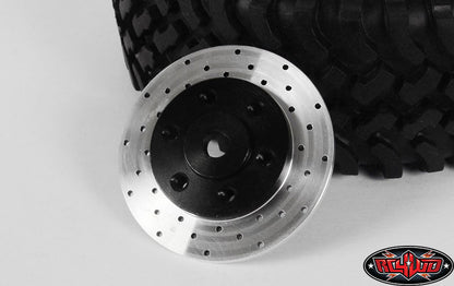 RC4WD 6 Lug Steel Wheel Hex Hub with Brake Rotor installed detail