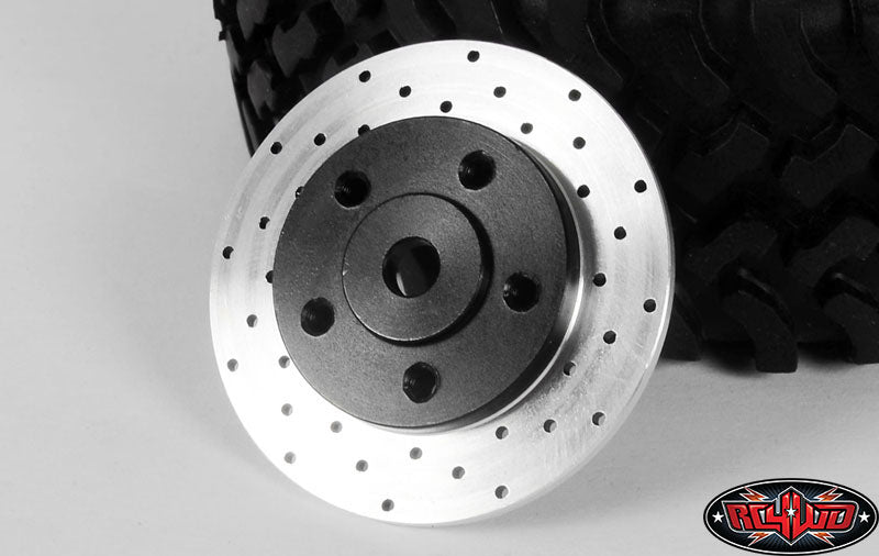 RC4WD 1.9 5 Lug Steel Wheel Hex Hub with Brake Rotor installed example