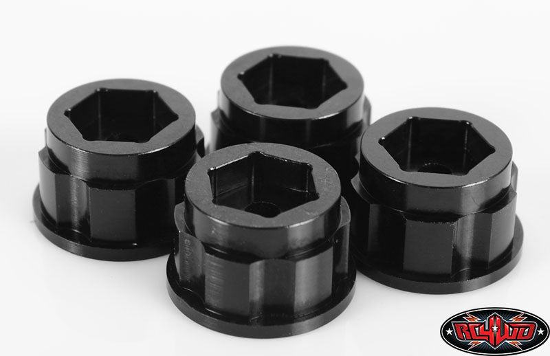 RC4WD 6 Lug +9 Offset Hub installed wheel detail