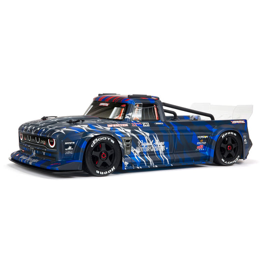 ARRMA INFRACTION 6S V2 1/7 Blue front three-quarter view