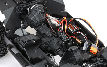 Axial SCX10 III Jeep CJ-7 installed brushed motor and transmission