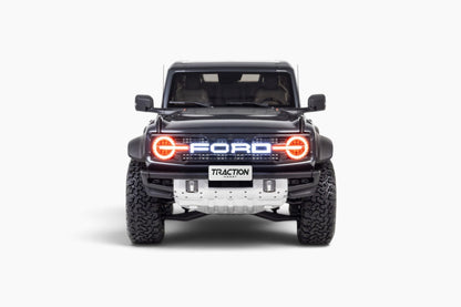 Gray Bronco Raptor front LED lighting