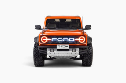 Orange Bronco Raptor front LED lighting