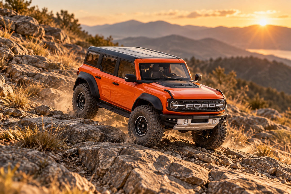 Orange Bronco Raptor rocky sunset
