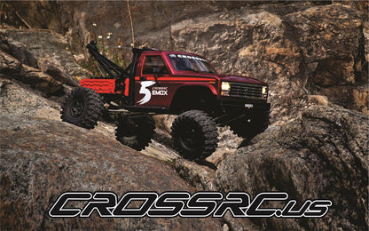 CROSSRC EMO X5 crawling over rocky terrain