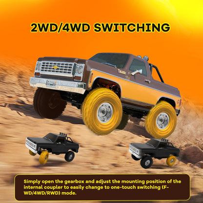 FMS FCX10 Chevrolet K5 Blazer manual 2WD and 4WD drivetrain configuration guide