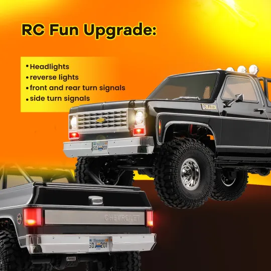 FMS FCX10 Chevrolet K5 Blazer headlights, turn signals and reverse lighting system