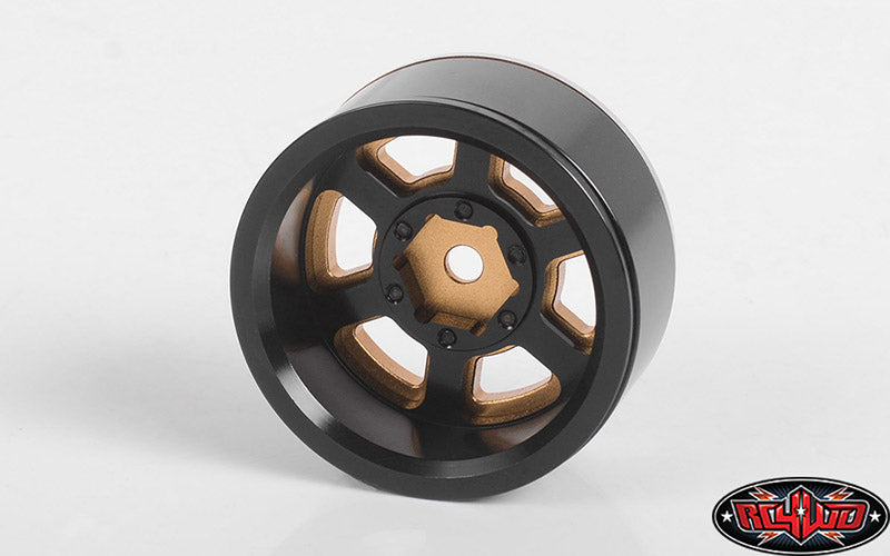 RC4WD Six-Spoke 1.55 Internal Beadlock Wheels Gold detail