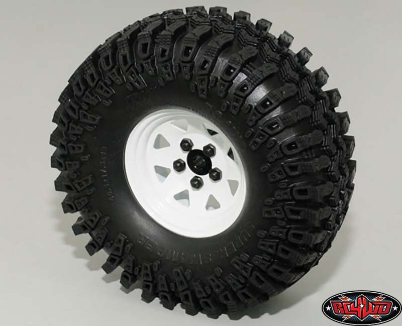 RC4WD Z-W0127 white 5 Lug Wagon 1.9 wheel — official installed example 1