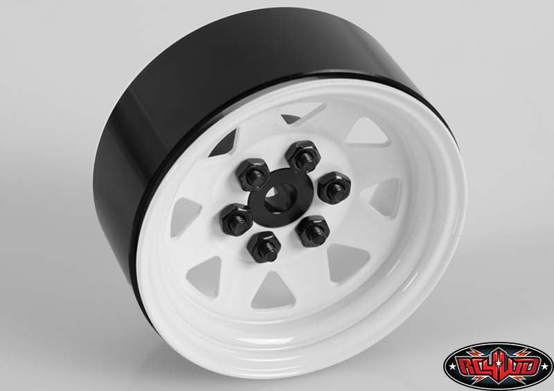 RC4WD Z-W0128 white 6 Lug Wagon 1.9 steel stamped beadlock wheels — official image 1