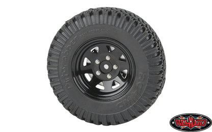 RC4WD Z-W0129 black 5 Lug Wagon 1.9 wheel — official installed example 1