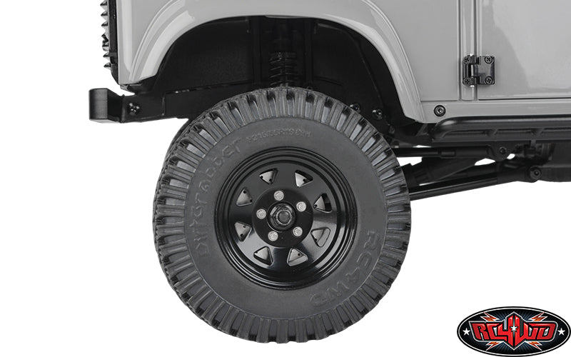 RC4WD Z-W0129 black 5 Lug Wagon 1.9 wheel — official installed example 4