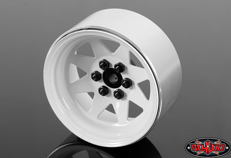 RC4WD Z-W0146 6 Lug Wagon 2.2 steel stamped beadlock wheels in white — official image 1