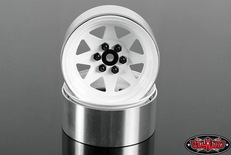 RC4WD Z-W0146 6 Lug Wagon 2.2 steel stamped beadlock wheels in white — official image 3