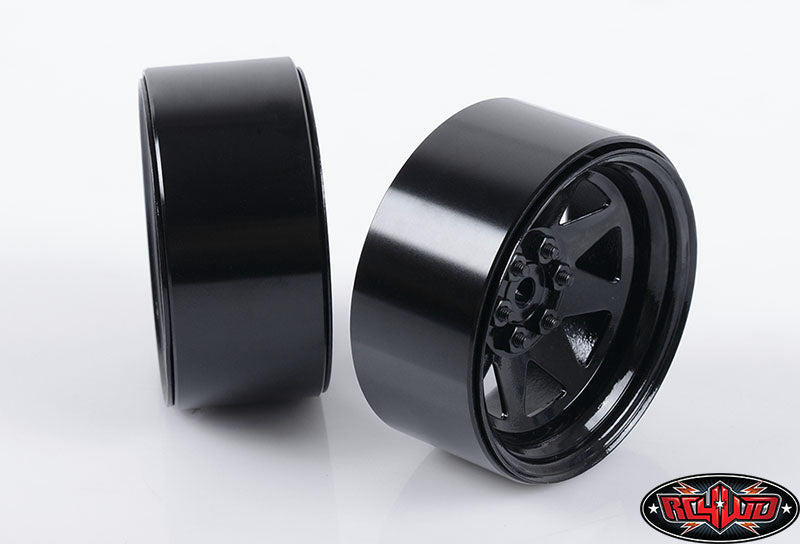 RC4WD Z-W0190 6 Lug Wagon 2.2 steel stamped beadlock wheels in black — official image 3