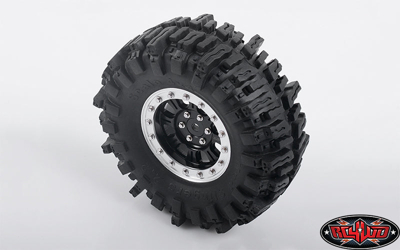RC4WD Z-W0195 Black and Silver wheel shown with Mud Slingers 2.2-inch tire not included