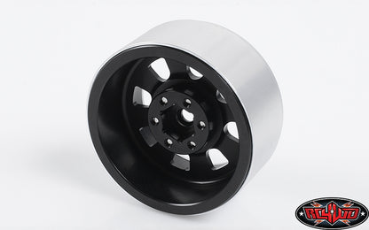 RC4WD Raceline Monster 2.2-inch Black and Silver beadlock wheel rear view