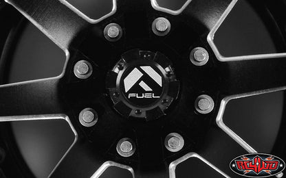 FUEL branded wheel nut cover detail on RC4WD Z-W0200 wheel