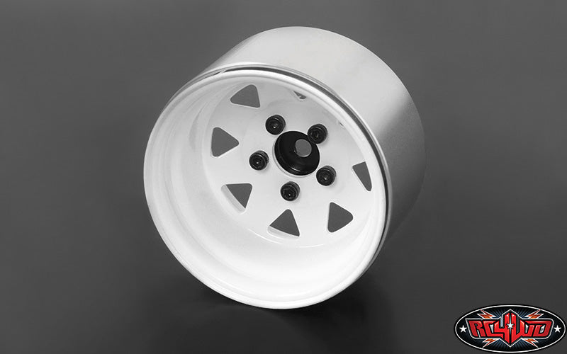 RC4WD Z-W0242 white 5 Lug Deep Dish Wagon 1.9 steel stamped beadlock wheels — official image 1