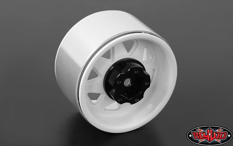 RC4WD Z-W0242 white 5 Lug Deep Dish Wagon 1.9 steel stamped beadlock wheels — official image 2