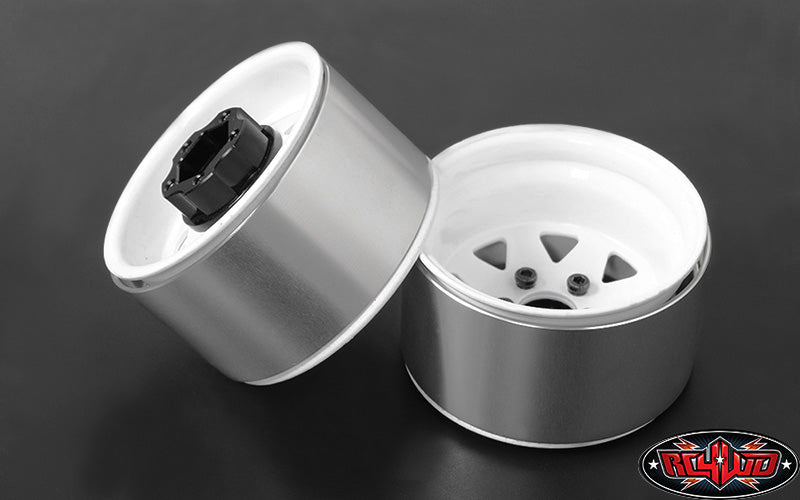RC4WD Z-W0242 white 5 Lug Deep Dish Wagon 1.9 steel stamped beadlock wheels — official image 4