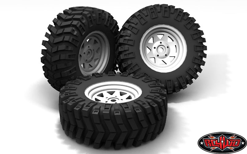 RC4WD Prowler XS tires on multiple 1.9 wheel styles