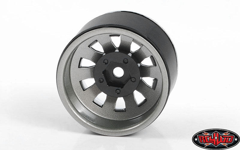 RC4WD Z-W0327 1.9-inch 5-lug wheel with silver beauty ring official view 2