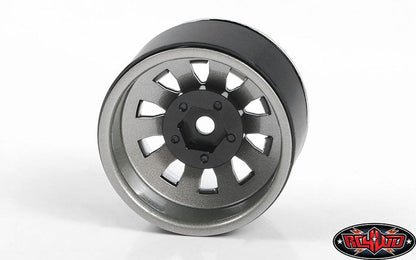 RC4WD Z-W0327 1.9-inch 5-lug wheel with silver beauty ring official view 2