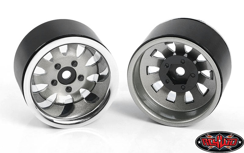RC4WD Z-W0327 1.9-inch 5-lug wheel with silver beauty ring official view 3