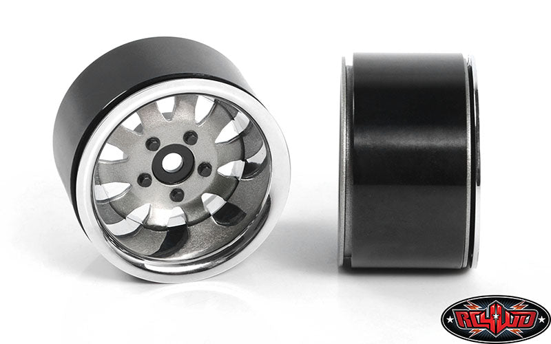 RC4WD Z-W0327 1.9-inch 5-lug wheel with silver beauty ring official view 4