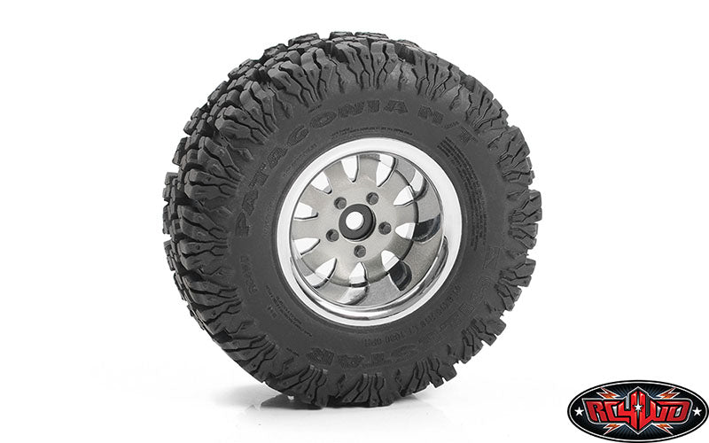 RC4WD Z-W0327 1.9-inch 5-lug wheel with silver beauty ring official view 6