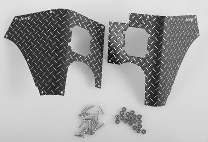 RC4WD REAR DIAMOND PLATE CORNER SET FOR TAMIYA CC-01 WRANGLER – BLACK