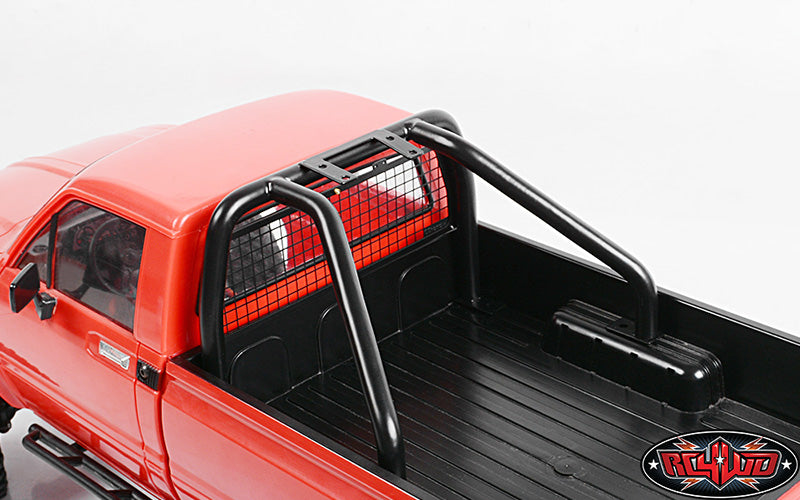 RC4WD Steel Tube Rollbar Rack Style A installed rear three-quarter view