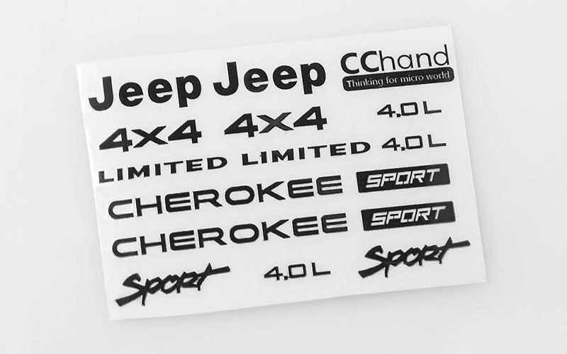 Metal Emblem Set for Axial SCX10 XJ (Black)