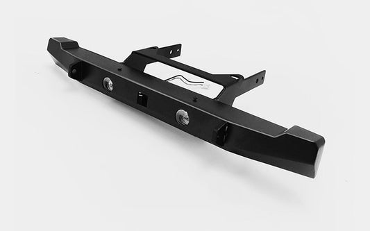 Solid Rear Bumper w/Lights for Axial SCX10 II XJ (Black)