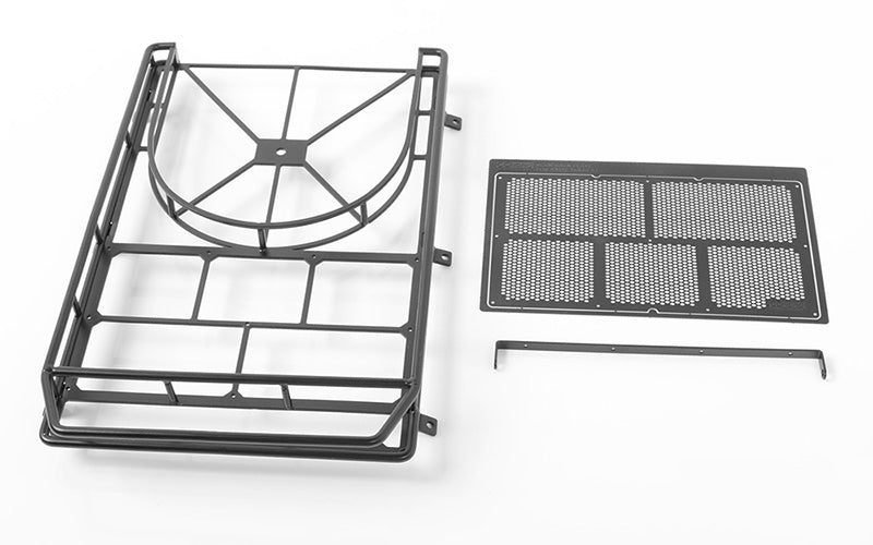 Krabs Roof Rack w/Spare Tire Mount for Axial SCX10 II XJ (Black)
