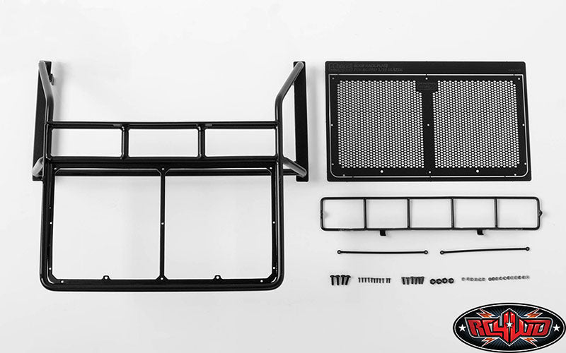RC4WD VVV-C0357 installed roof rack front detail