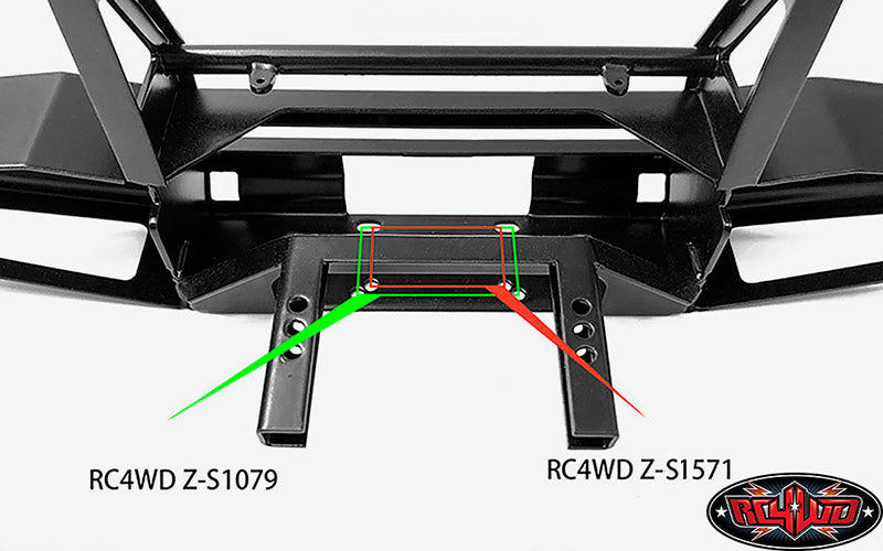 RC4WD Metal Front Winch Bumper VVV-C0469 winch mount detail