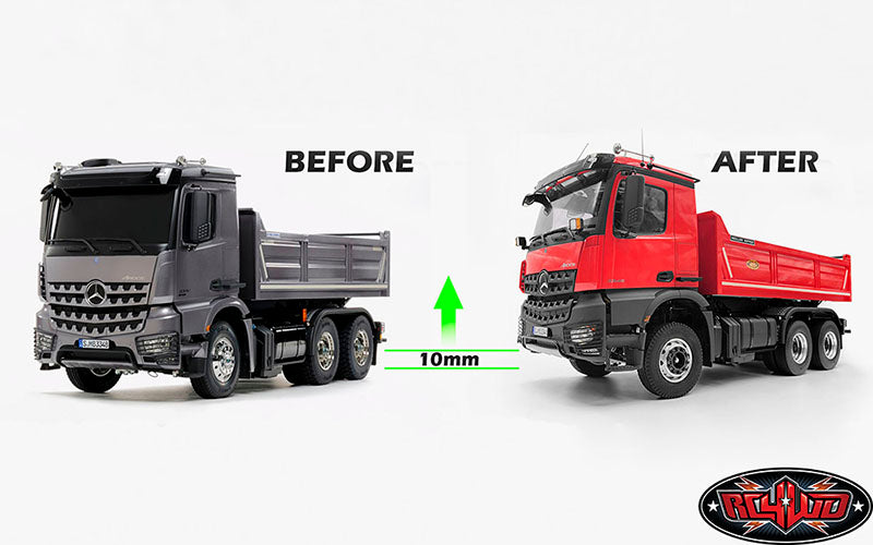 RC4WD VVV-C0525 Body Lift Kit installed Mercedes-Benz Arocs view