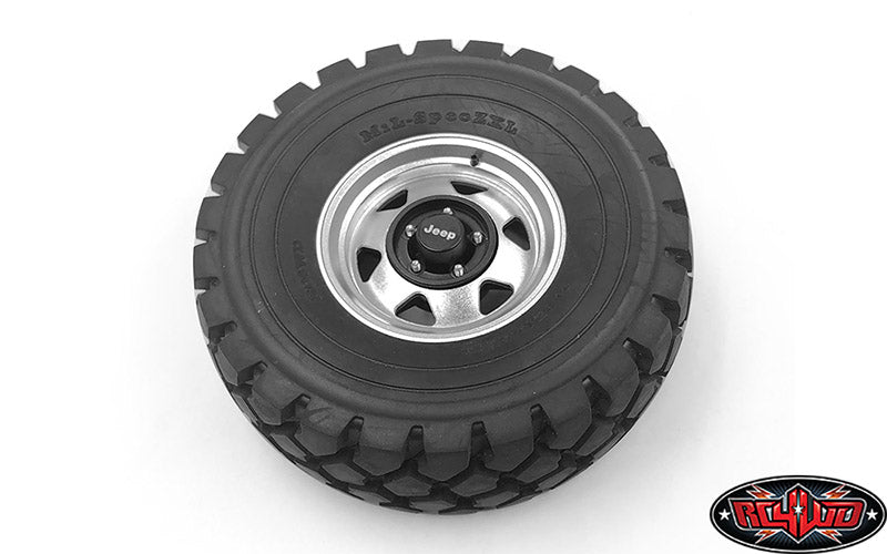 RC4WD VVV-C0849 OEM XJ 1.9 beadlock wheels installed on Axial SCX10 II XJ